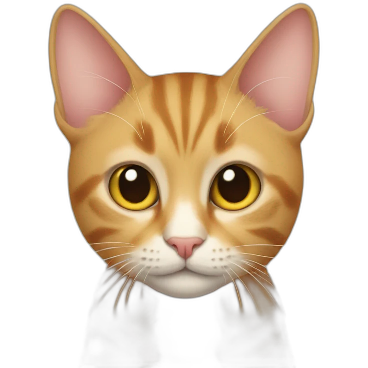 Cat with tiny ears emoji