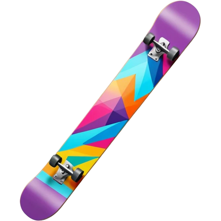 colorful patterned snowboard emoji