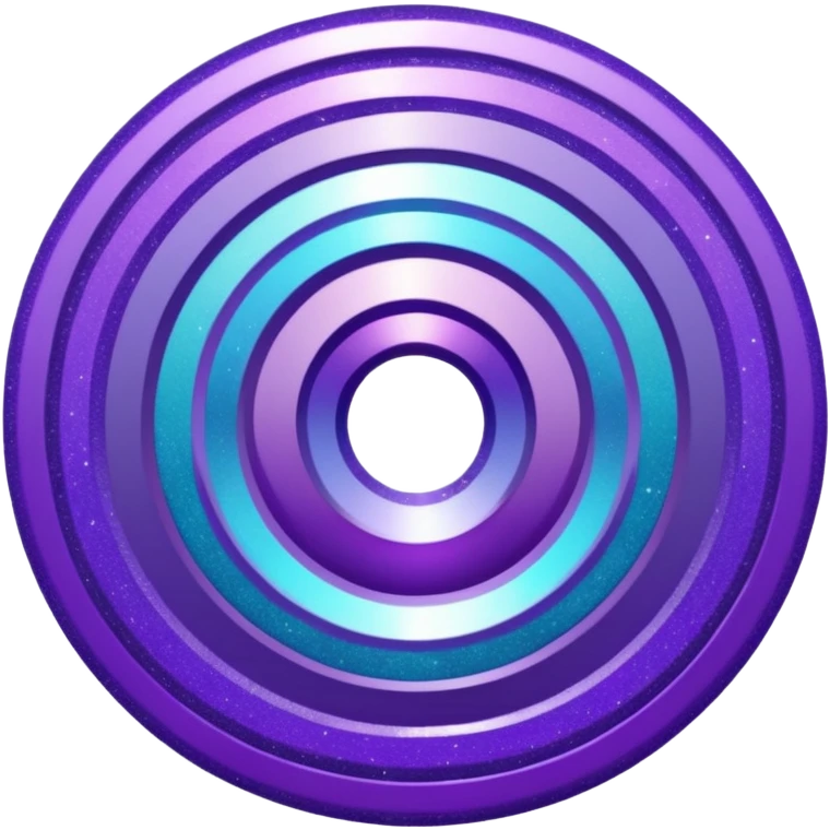 Glitter purple and cian inner circle emoji