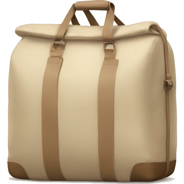 Beige asthetic travelbag emoji
