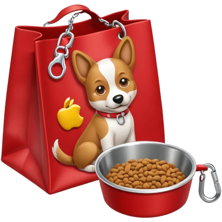 Goals:
1) Isometric style
2) Emoji style
3) Physically realistic in the style of Apple (so things should be sufficiently realistic and as expected)
4) Avoid anything that could be considered offensive, even 2%

---
Now generate an image to represent a list to buy items for a new dog. emoji