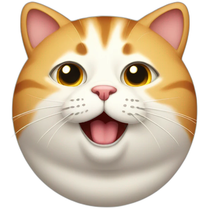 amazed fat cat emoji