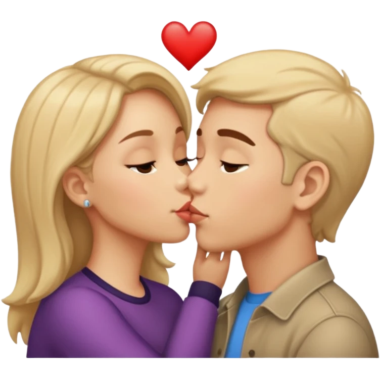 دو نفر درحال بوسه emoji