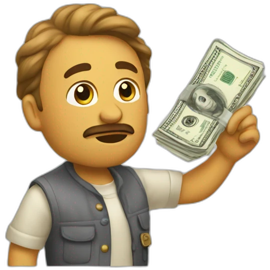 confused southerner giving away money emoji
