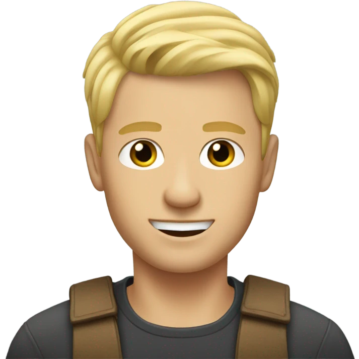 blonde German man with undercut emoji