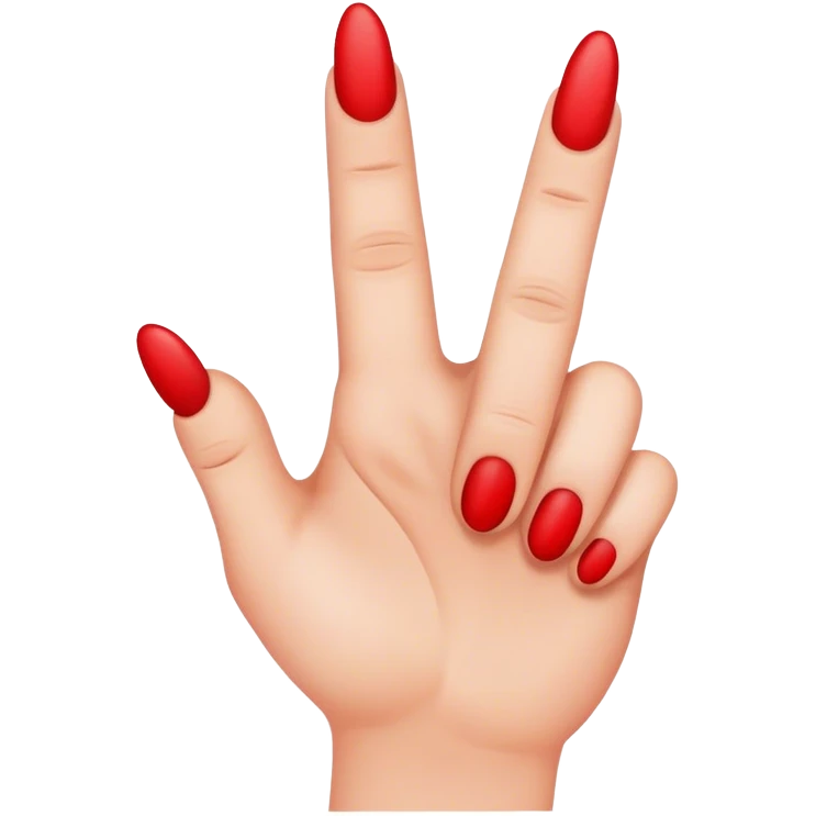 a red middle finger emoji