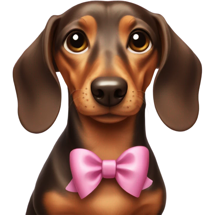 dachshund with a bow emoji