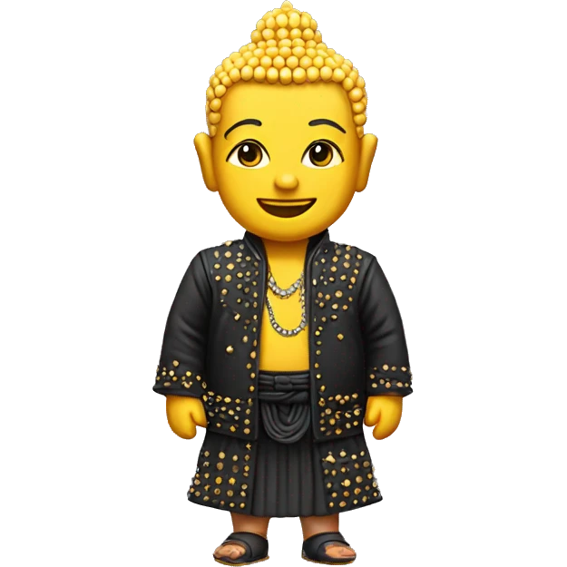 Buddha with studded jacket  emoji