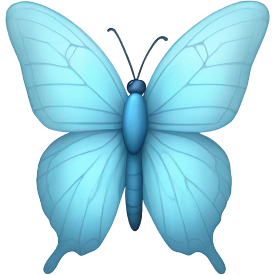 Light blue transparent butterfly  emoji
