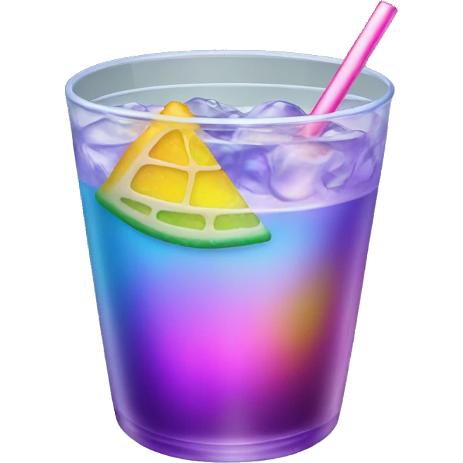 Iridescent drink emoji