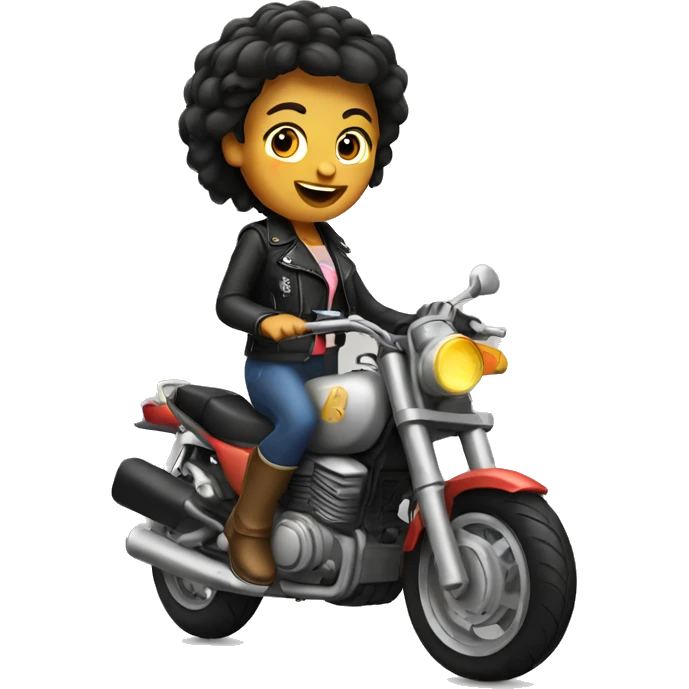 Chica en moto emoji