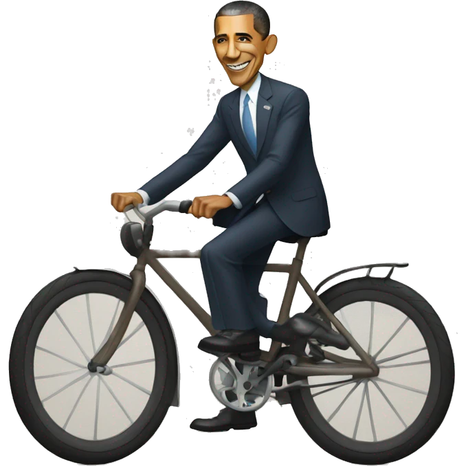 obama sur un vélo  emoji