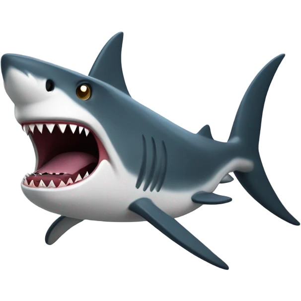 Scary shark emoji