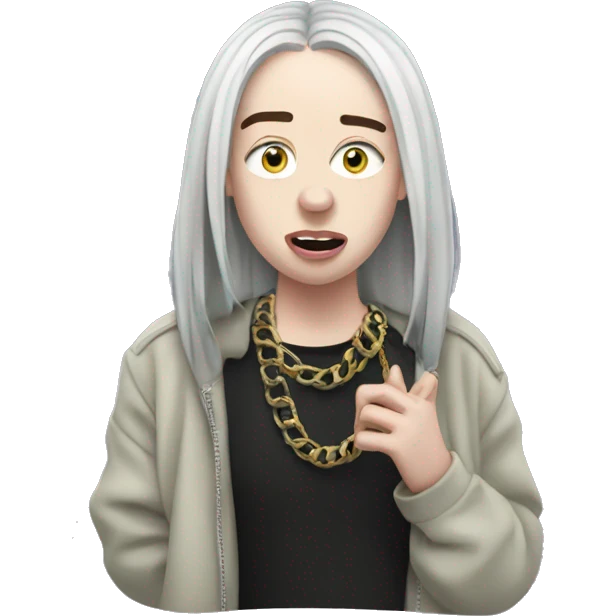 Billie Eilish singing  emoji