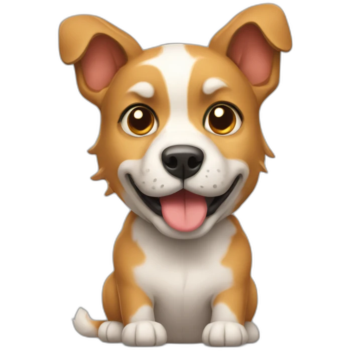 Un chien croisé avec un chat emoji