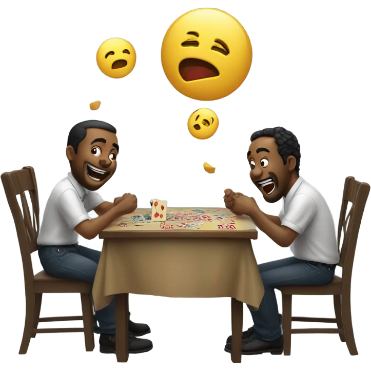 3 guys gambling  emoji