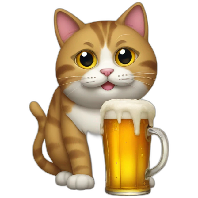 beer cat emoji