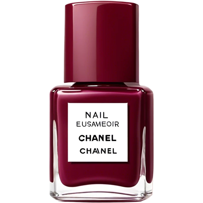 Burgundy nail polish Chanel bottle  emoji