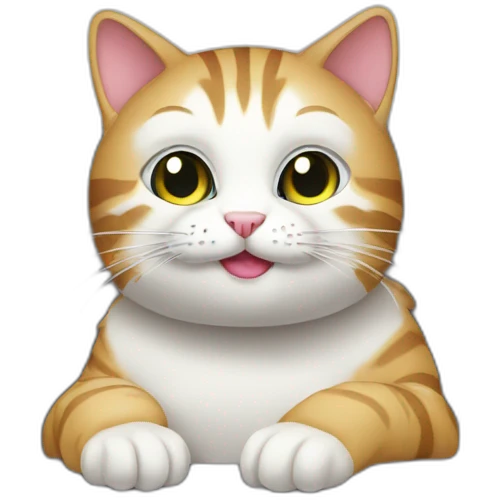 cat use laptop computer emoji
