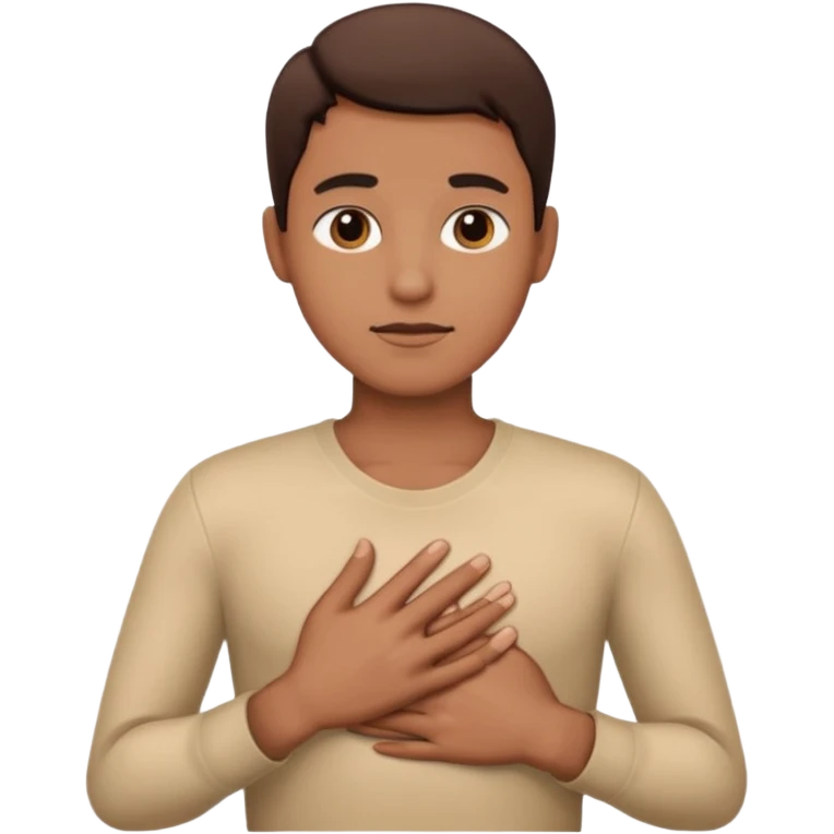 Mano al pecho emoji
