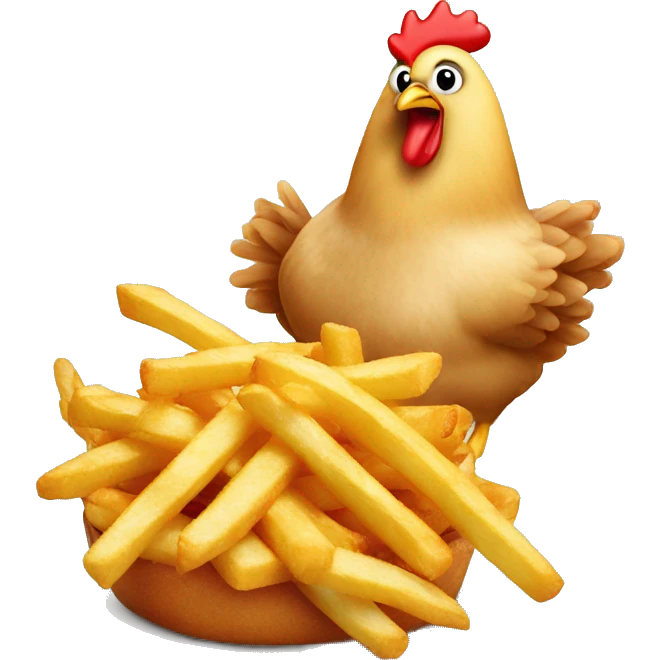 Chicken and fries emoji