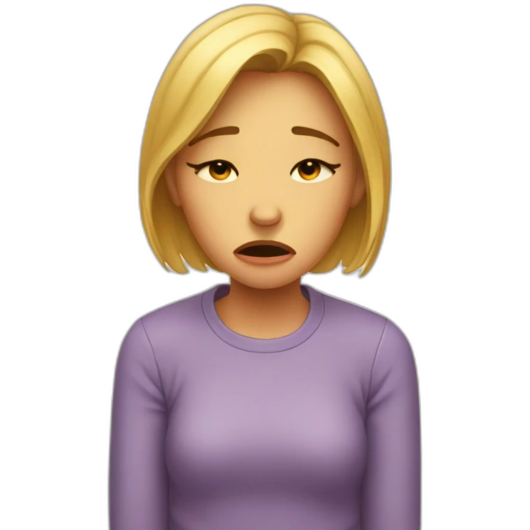 Sad girl crying emoji