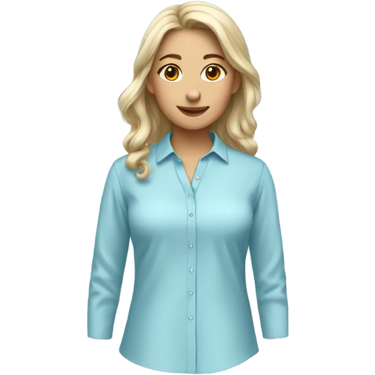 light blue blouse emoji