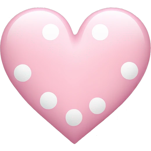 baby pink heart with white dots  emoji
