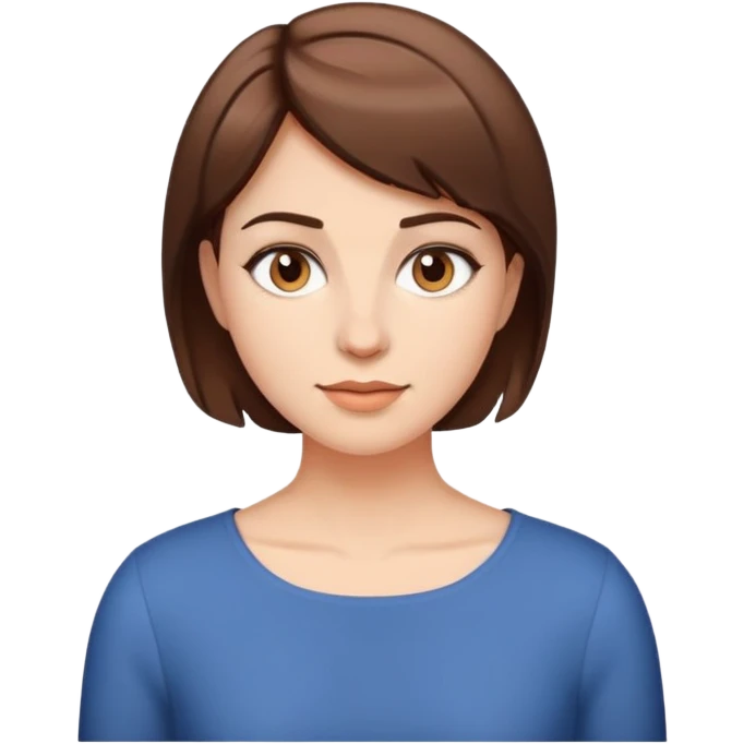 woman with short brown hair emoji