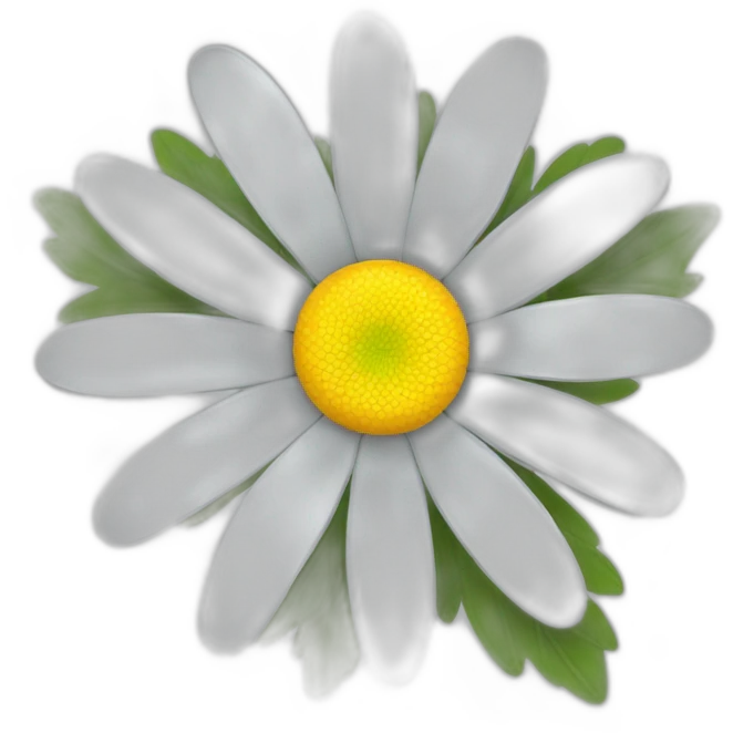 Silver daisy flower emoji