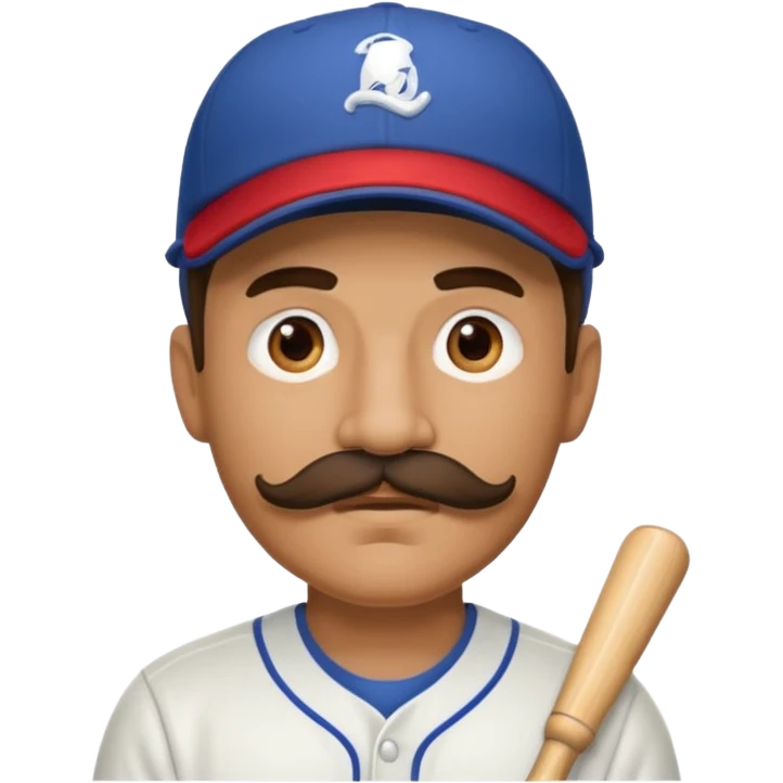 viejo bigote gorra beisbol emoji