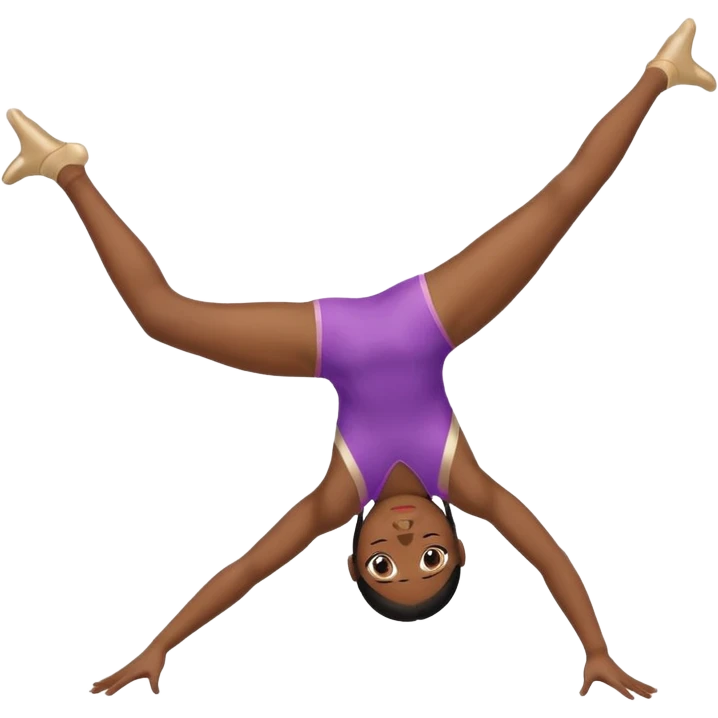 black girl doing a gymnastics backflip roll emoji