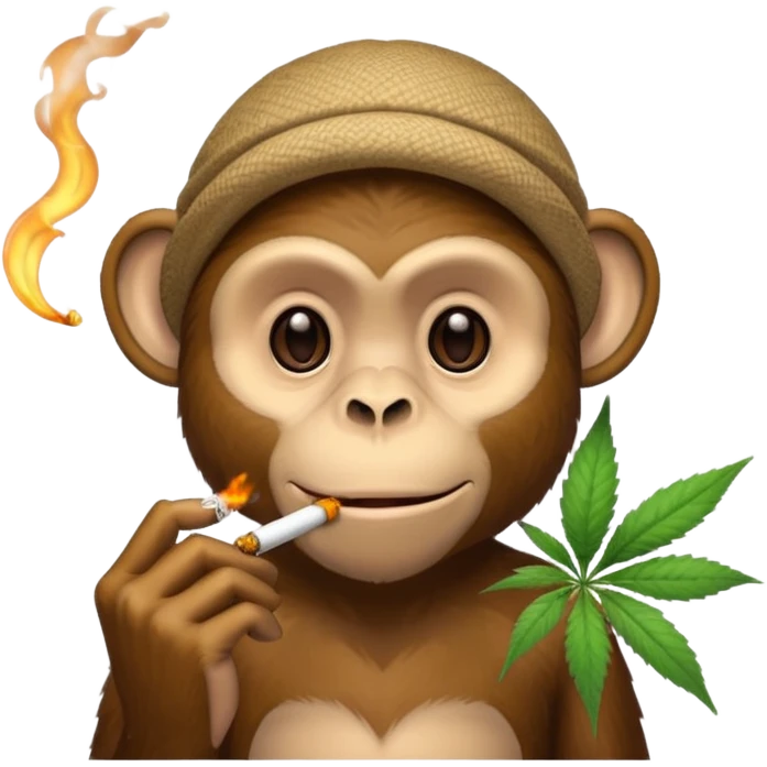 Cannabis rauchender Affe  emoji