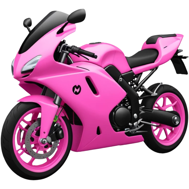 moto sportiva con scritta nera e solo avanti rosa fluorescente  emoji