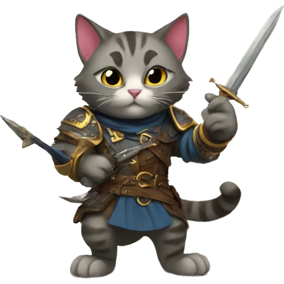 cats playing dnd emoji