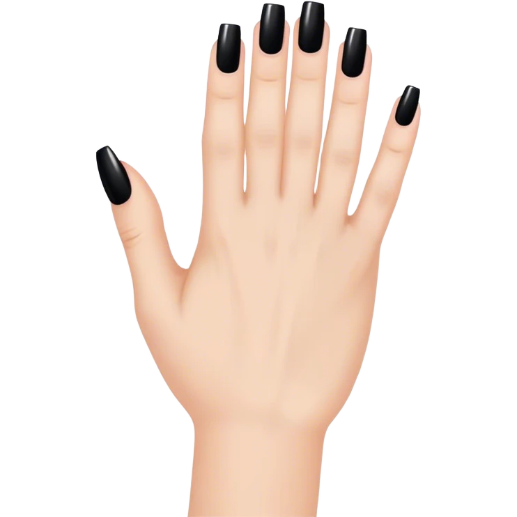Black nail polish emoji