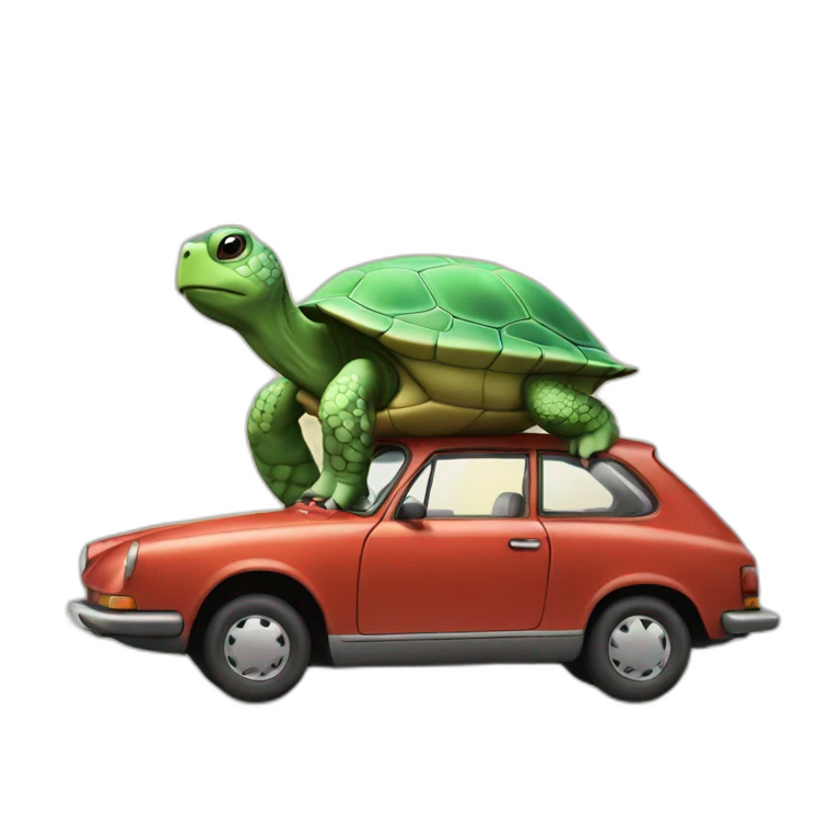 Voiture tortue emoji