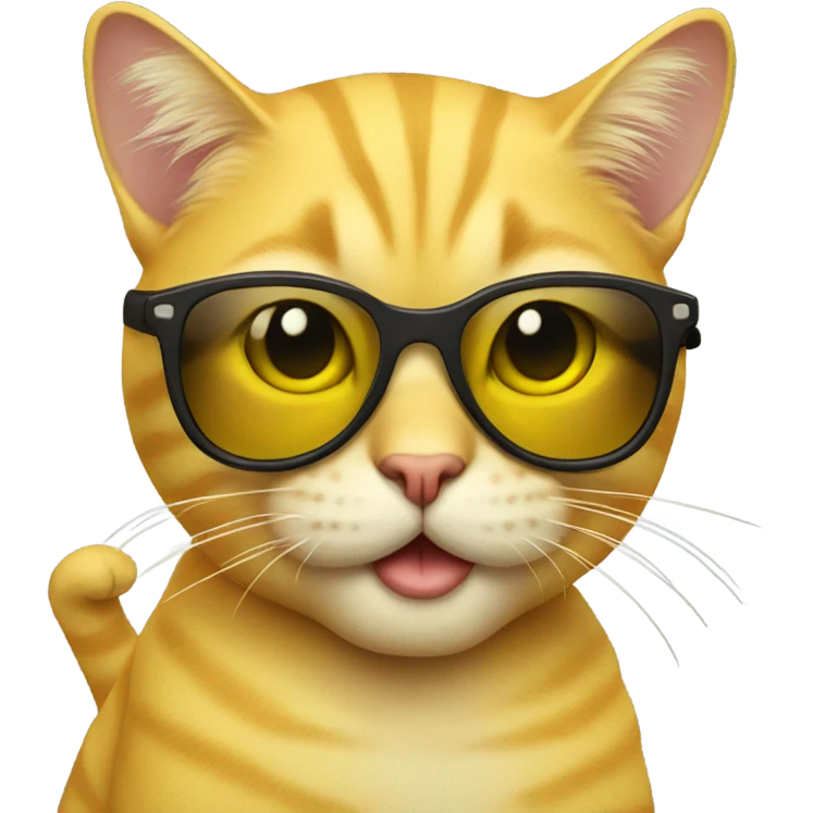 Yellow Cat with sunglasses emoji