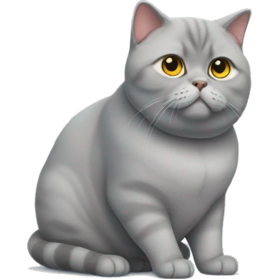 A fat british shorthair cat  emoji
