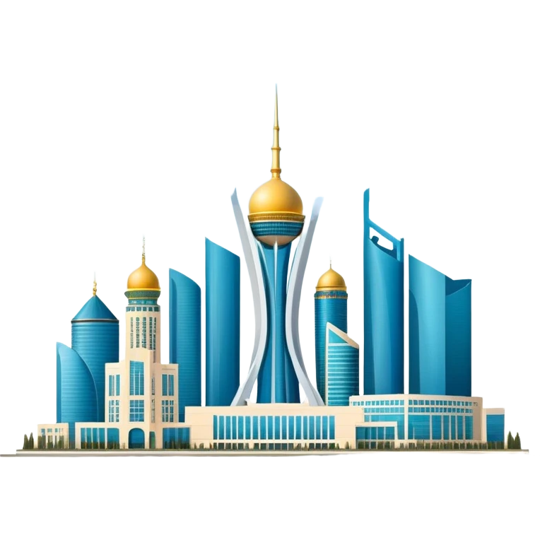 Astana skyline with Bayterek Tower, the capital city of Kazakhstan emoji