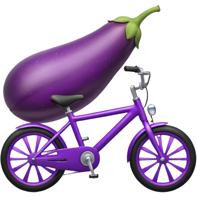 eggplant on a bike  emoji
