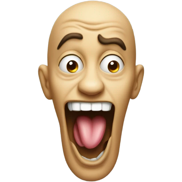 A freaky guy with his tongue out emoji