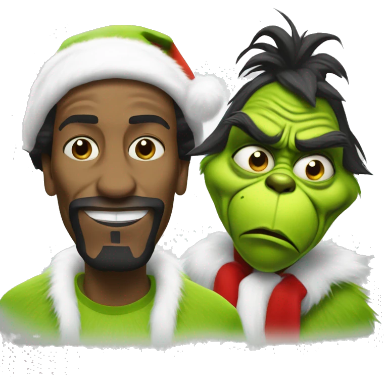 Grinch with snoop dog emoji