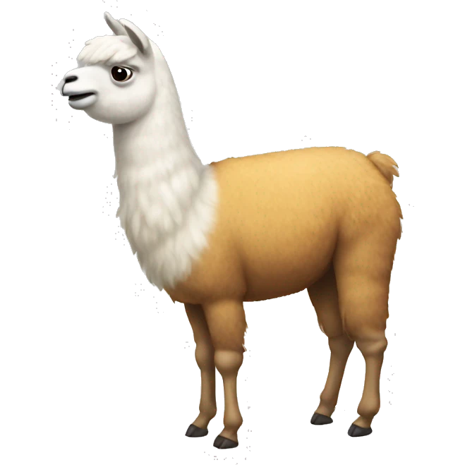 Llama with a fart emoji