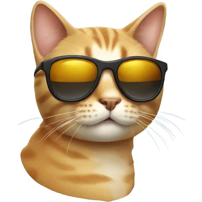 Cat with sunglasses emoji