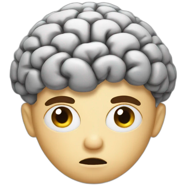 tired brain emoji