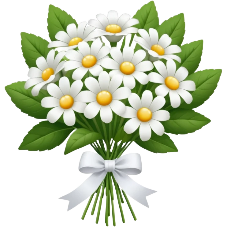 white flower Bouquet emoji
