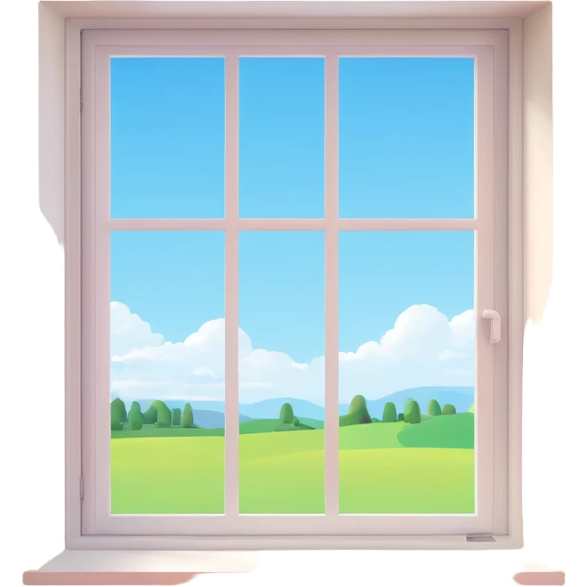 a big window with a skylight view emoji
