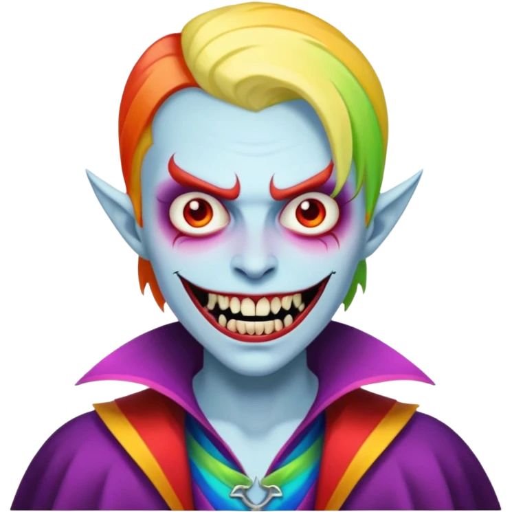 Rainbow vampire  emoji