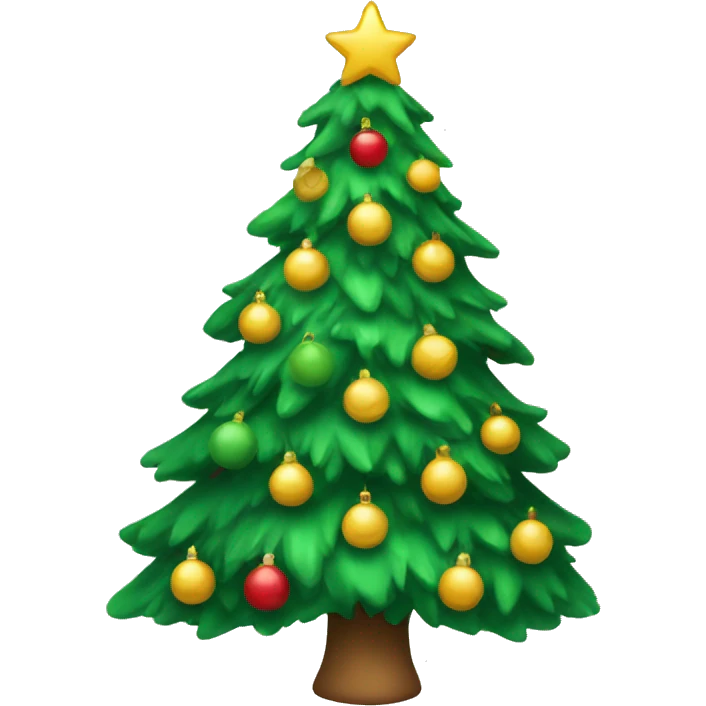 Cute Christmas tree emoji